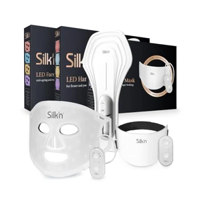 Afbeelding van Silk’n Skincare LED Gezichtsmasker Geschenkset mask Promo pack 3 stuks: nek, handen en gezicht maskers