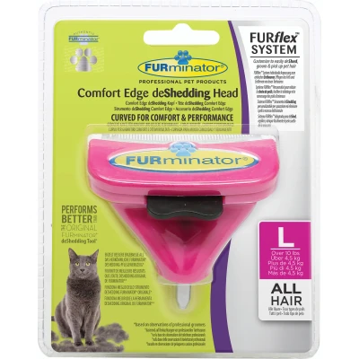 Afbeelding van Furminator Furflex Cat Deshedding Tool Kattenvachtkam 12x4.5x15.5 cm Roze Alle Haartype Large