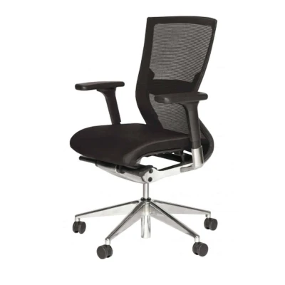Afbeelding van Bureaustoel serie 105 Zwart zitting Mesh rug
