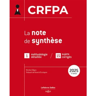 Image de CRFPA 2025 La note de synthèse 37 fiches révision, 8 annales corrigées