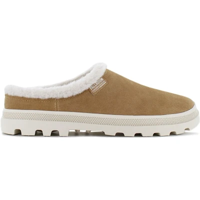 Afbeelding van Palladium Pantoffels, Maat: 44, Brown Veloursleer