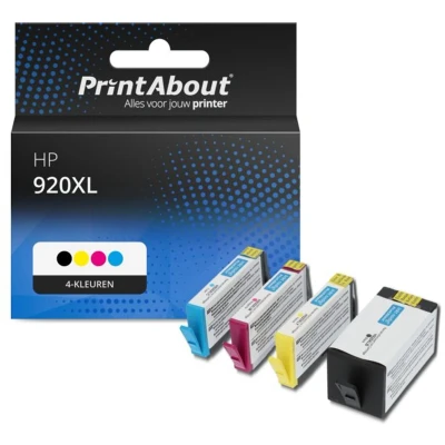 Afbeelding van Huismerk HP 920XL (C2N92AE) Inktcartridge 4 kleuren Voordeelbundel Hoge capaciteit