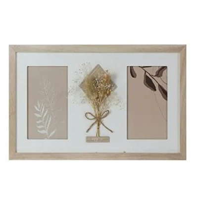 Afbeelding van Fotolijsten DKD Home Decor 39 x 1,2 22 cm Kristal Natuurlijk Wit Shabby Chic