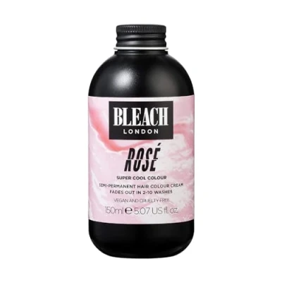 Afbeelding van Bleach London Rose Color Tijdelijke semi permanente haarkleurcrème voor pastelroze haar, veganistisch, dierproefvrij, 150 ml