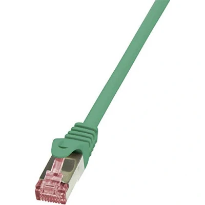 Afbeelding van LogiLink CQ2075S RJ45 Netwerkkabel, patchkabel CAT 6 S/FTP 5.00 m Groen Vlambestendig, Snagless 1 stuk(s)