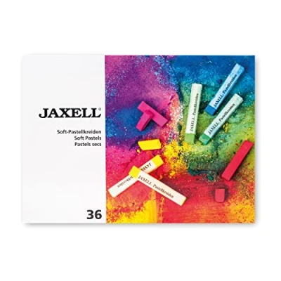Afbeelding van Honsell Jaxell 47653 36 vierkante pastelkrijtjes voor oppervlakkig en nauwkeurig werken, rijke lichtechte kleuren, ideaal kunstenaars, hobbyschilders, kinderen, school,