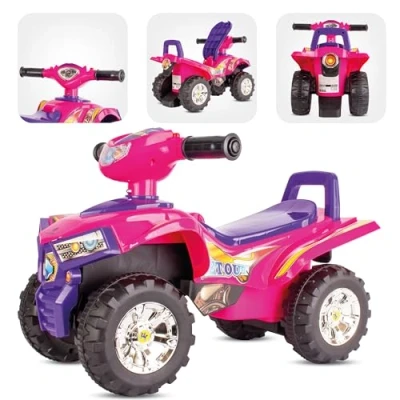 Afbeelding van Rutscher, Babyquad, voor kinderen van 1 jaar, glijvoertuig babyauto (roze)