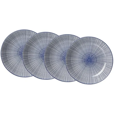 Afbeelding van Ritzenhoff &amp; Breker Soepborden Royal Makoto, 4 delig, diameter 20,5 cm, porselein, blauw/wit