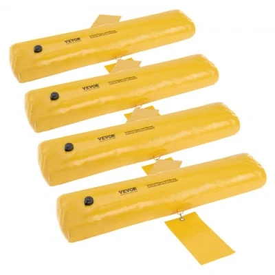 Image de VEVOR Sac Anti inondation,4 Pièces, Barrière Protection Inondation Alternatifs, Portable et Facile à Utiliser pour Maison, Entrée, Allée 122 x 25 17 cm Jaune