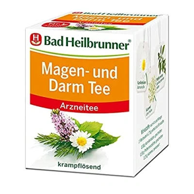 Afbeelding van Bad Heilbrunner Maag en darmthee in filterzak, 4 stuks (4 x 8 filterzakken)