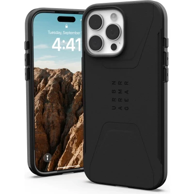 Afbeelding van UAG Civilian Hoesje Geschikt voor Apple iPhone 16 Pro Max Compatibel met MagSafe Back Cover Magneet Zwart