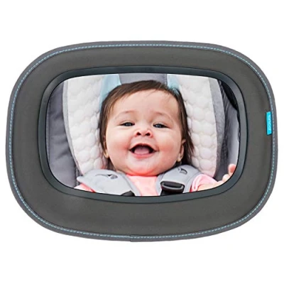 Afbeelding van Munchkin Babyautostoelspiegel, groothoek voor baby&#039;s en peuters, grote autospiegel kinderen, 100% onbreekbaar getest bij botsingen, essentiële reisaccessoires