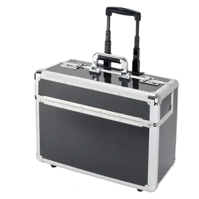 Afbeelding van Alumaxx Laptopkoffer met wieltjes, 2 cijfersloten, zilver/carbon, ref. 45129, zilver carbon, 48 cm, handbagage, carbon zilver, Handbagage