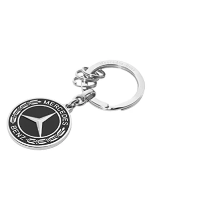 Afbeelding van Mercedes Benz Sleutelhanger van roestvrij staal, kleur zwart en zilver