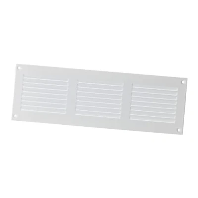 Afbeelding van Metalen rechthoekige sleuf rooster 300x100 wit MR3010
