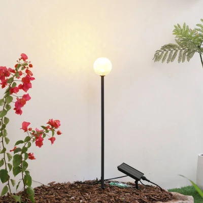 Afbeelding van Lindby LED lamp op zonne energie Brindley, zwart, glas, IP65