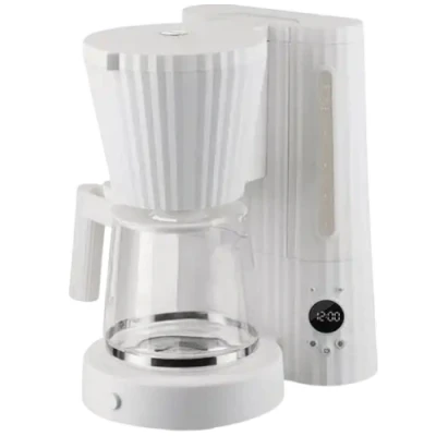 Afbeelding van Alessi Koffiezetapparaat Plissé wit Michele De Lucchi 1.5 liter MDL14 W