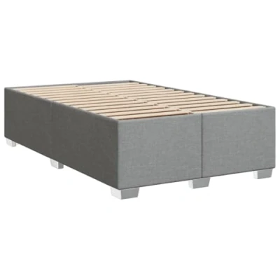 Afbeelding van vidaXL Bedframe stof lichtgrijs 120x190 cm