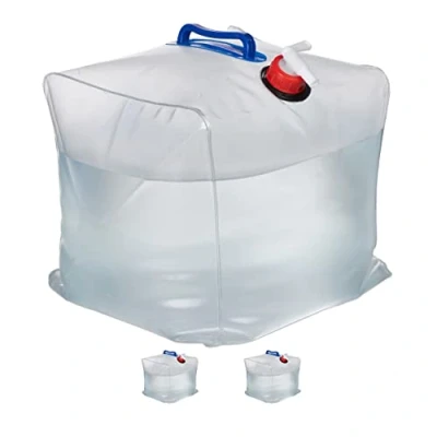 Afbeelding van Relaxdays opvouwbare jerrycan 20 l set van 3 lege watercontainer met kraan camping