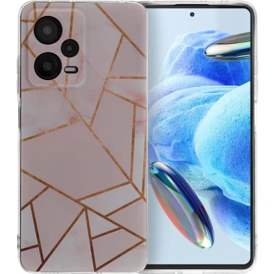 Afbeelding van iMoshion hoesje Geschikt voor Xiaomi Redmi Note 12 Pro Siliconen Design Meerkleurig / Pink Graphic