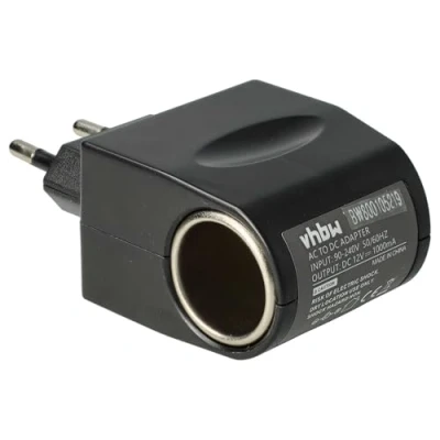 Afbeelding van vhbw Sigarettenaanstekeradapter, 12 V naar 220 V, spanningsomvormer 1000 mA voor GPS, navigatiesysteem, oplader