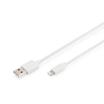 Afbeelding van DIGITUS Lightning naar USB A data/oplaad kabel, MFI gecertificeerd
