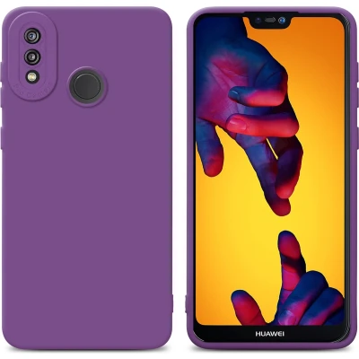 Afbeelding van Cadorabo Hoesje geschikt voor Huawei P20 LITE 2018 / NOVA 3E in Fluid MAT PAARS Beschermhoes gemaakt van flexibel TPU silicone Cover Case
