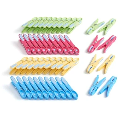 Afbeelding van Culiclean Wasknijpers &#039;bloemen&#039; (48 stuks, blauw geel groen roze)