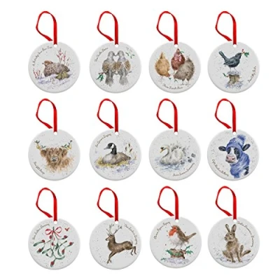 Afbeelding van Wrendale 12 dagen kerstversiering, meerkleurig