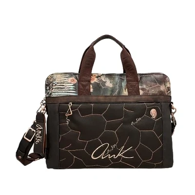 Afbeelding van Anekke Business tas Laptoptas met laptopvak Shōen Padded Document Holder Multicolor Bruine