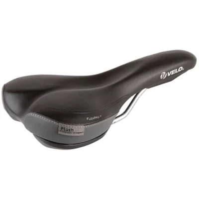 Afbeelding van Velo Fietszadel Plush D2 Men zwart/grijs