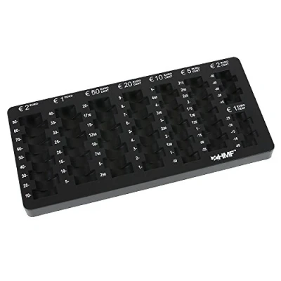 Afbeelding van HMF 282 02 Euro muntentelplank, afgeschuind, 27,5 x 13,0 3,0 cm, zwart