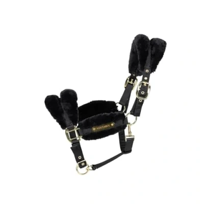 Afbeelding van Kentucky Horsewear Halster FULL Zwart Vegan wol
