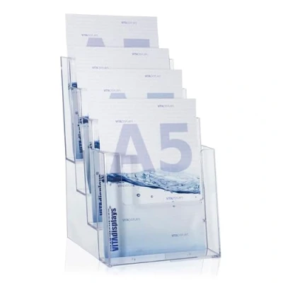 Afbeelding van Taymar® Brochurestandaard met 4 etages, A5, transparant