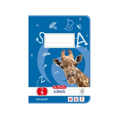 Afbeelding van Herlitz notitieboek DIN A5, houtvrij papier, geruit, 80 g/m², 32 vellen, wit, liniatuur 04