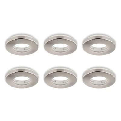 Afbeelding van Inbouwspot, Rond, Waterdicht IP54, Ø85 mm, Satijn, 6 Pack GU5.3 / MR16 Fitting (12V) Standaard
