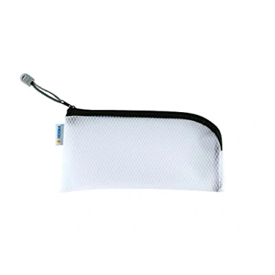 Image de HERMA 20020 pochette zippée étui de voyage (23 x 11 cm) petite transparente à fermeture zip pour portable, câble chargement, produits cosmétiques, crayons, clés, trousse toilette, noir