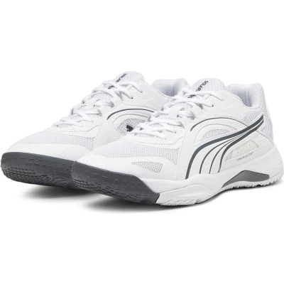 Afbeelding van PUMA Solarstrike II uniseks indoorschoenen, Wit SHADOW Grijs