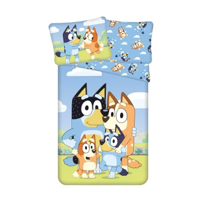 Afbeelding van Bluey Dekbedovertrek Happy Family 140 x 200 cm / 70 90 Katoen