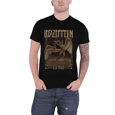 Afbeelding van Led Zeppelin Faded Falling Heren T shirt M Zwart