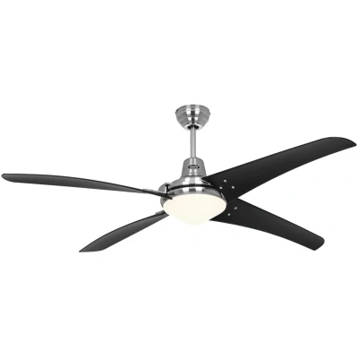 Afbeelding van CasaFan Mirage Plafondventilator 62 W (Ø x h) 142 cm 495 mm Chroom (geborsteld)
