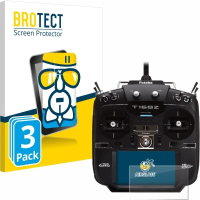 Afbeelding van BROTECT Screenprotector voor Robbe Futaba T16IZ Folie Beschermfolie Beschermglas transparant (3 Stuks)