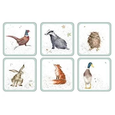 Afbeelding van Wrendale Designs Set van 6 onderzetters