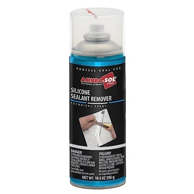 Afbeelding van Ambro Sol P301 siliconenverwijderaar, verwijdert siliconen en resten, zonder de oppervlakken te verergeren kalmeren, werkt snel, 400 ml recyclebare waterdichte strip spray