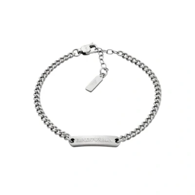 Afbeelding van Emporio Armani EGS3189040 Heren Armband (sieraad) 21.5 cm Zilverkleurig