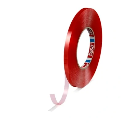 Afbeelding van Tesa 4965 Next Gen dubbelzijdige tape met hoge scheurvastheid en lage temperaturen, hoogwaardige acryllijm, transparant, gebalanceerde biomassa (9 mm x 50 m)