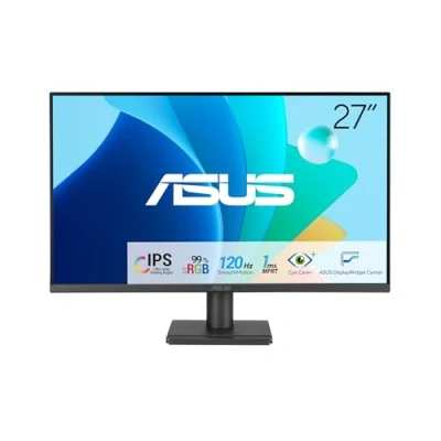 Afbeelding van ASUS VA279HG Eye Care Gaming Monitor 27 inch (IPS, Full HD, 99% sRGB, 120 Hz, Adaptive Sync, 1ms reactietijd, VGA, HDMI, blauw lichtfilter)