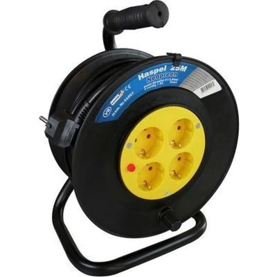 Afbeelding van Kabelhaspel ProCable 25 meter (4 voudig, IP44, 3 x 1.5 mm²)