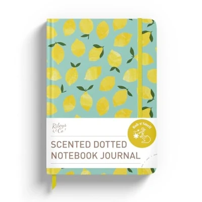 Afbeelding van Rileys &amp; Co motiverend notitieboek met stippen, 20,3 x 15,2 cm, hardcover, (citroen)