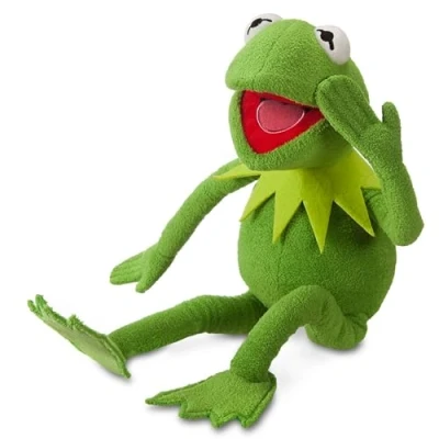 Afbeelding van Disney Officiële Kermit pluche deken voor kinderen, knuffelig karakter met textuur en geborduurde details, geschikt alle leeftijden.